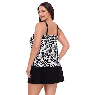 Plus Size Bal Harbour A-Line Tankini Swim Top