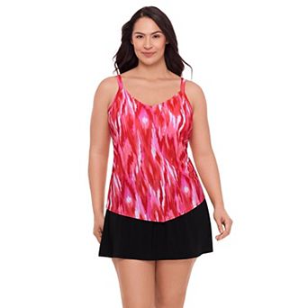 Plus Size Bal Harbour V-Neck Hankini Swim Top