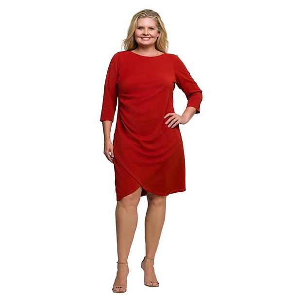 knee length dresses for ladies Plus Size Lace Up Ruched Mini Dress – 2020AVE main image 0