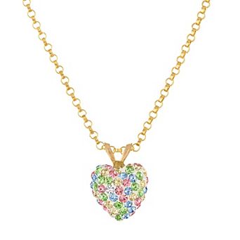 Designs by Gioelli 10k Gold Cubic Zirconia Heart Pendant Necklace