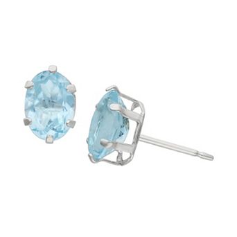 Designs by Gioelli Sterling Silver Blue Topaz Stud Earrings