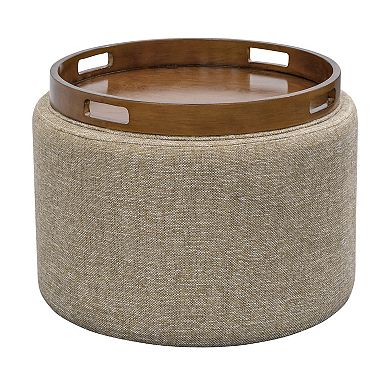 Madison Park Reece Storage Ottoman with Tray