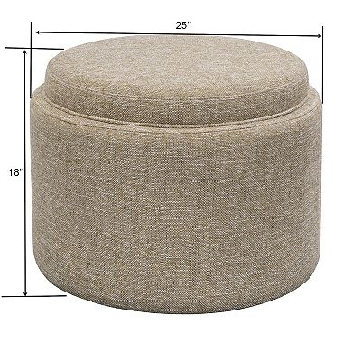 Madison Park Reece Storage Ottoman with Tray