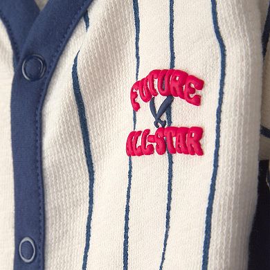 Baby Boy Carter's 3-Piece Baseball Striped Top, Bodysuit & Shorts Set