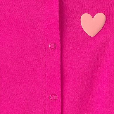 Baby Girl Carter's 'Little Love' Heart Short Sleeve Romper