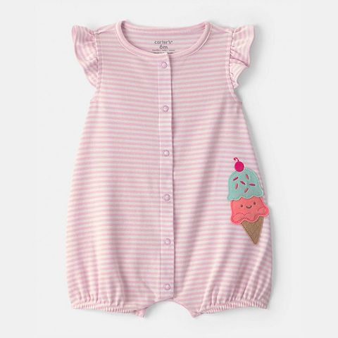 Girl Baby Girl Carter's Striped Ice Cream Romper
