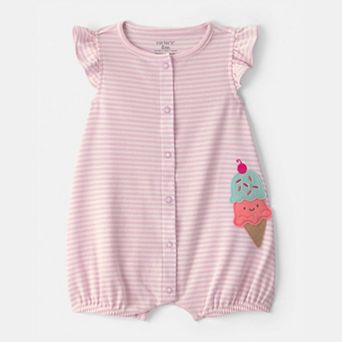 Baby Girl Carter's Striped Ice Cream Romper