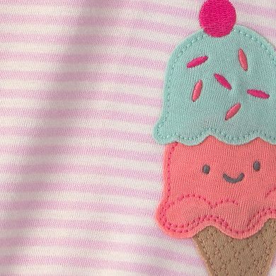 Baby Girl Carter's Striped Ice Cream Romper