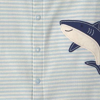 Baby Boy Carter's Striped Shark Romper