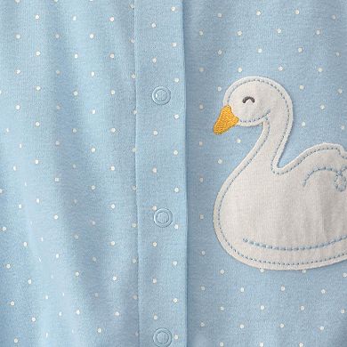 Baby Girl Carter's Swan Polka Dot Sleeveless Romper