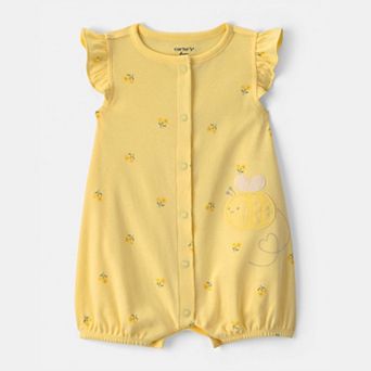 Baby Girl Carter's Bee Embroidered Romper