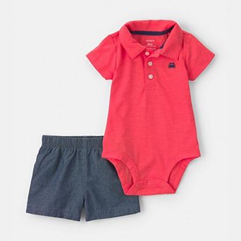 Baby Boy Carter's 2 pc Polo Bodysuit & Shorts Set