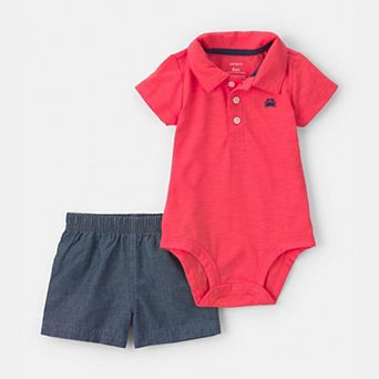 Baby Boy Carter's 2 pc Polo Bodysuit & Shorts Set
