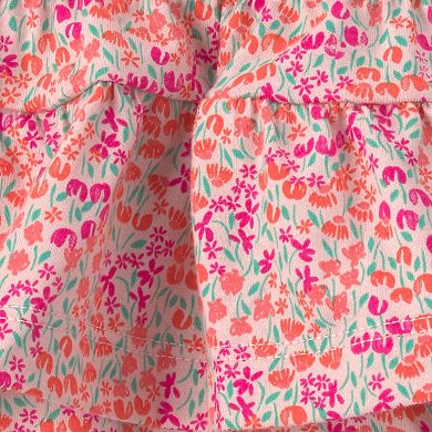 Baby Girl Carter's 2-Piece Floral Sleeveless Bodysuit & Ruffle Shorts Set