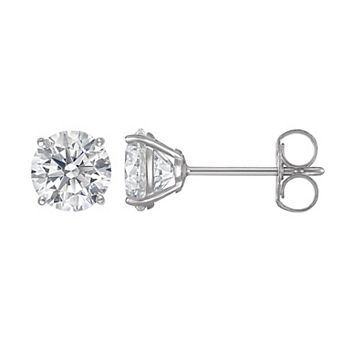 NaturaLux™ 10k White Gold Lab Grown 1.5 Carat T.W. Diamond Stud Earrings