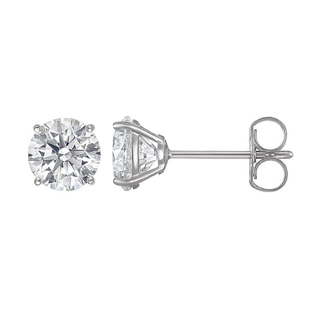 NaturaLux™ 10k White Gold Lab Grown 1.5 Carat T.W. Diamond Stud