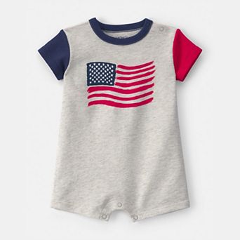 Baby Carter's American Flag Short-Sleeve Romper
