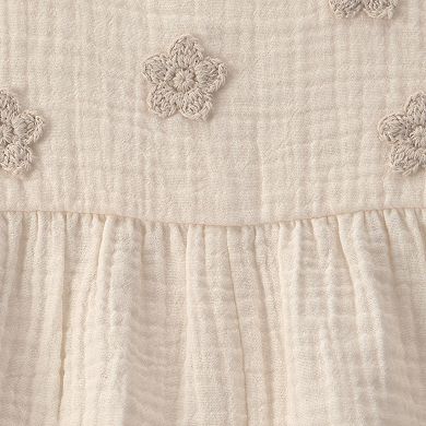 Baby Girl Carter's Flower Embroidered Romper