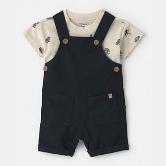 Baby Carter's 2 pc Beach Overall & T-Shirt Set