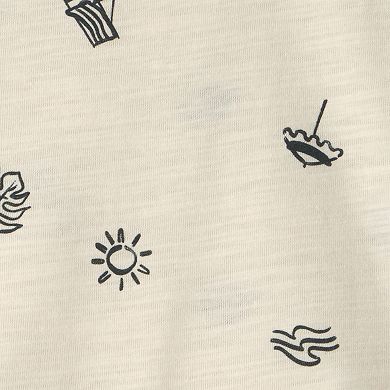 Baby Carter's 2-Piece Beach Overall & T-Shirt Set