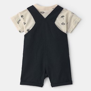 Baby Carter's 2-Piece Beach Overall & T-Shirt Set