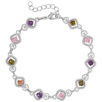 Ivy Sharpe Silver Plated Cubic Zirconia Bracelet