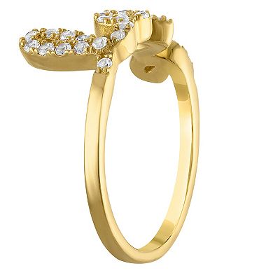 Designs by Gioelli Sterling Silver Cubic Zirconia Love Ring