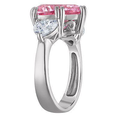 Designs by Gioelli Sterling Silver Cubic Zirconia Heart Ring