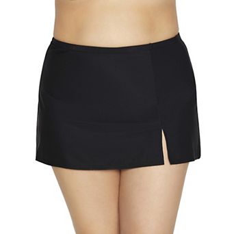 Plus Size Bal Harbour Side Slit Swim Skirt