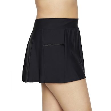 Plus Size Bal Harbour Skort with Side Zipper Pocket