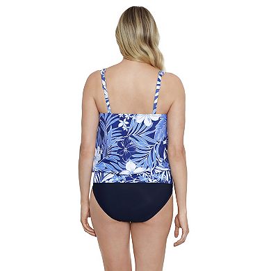 Women's Bal Harbour Shirred Neck Blouson Swim Top