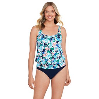 Women's Bal Harbour Shirred Neck Blouson Swim Top