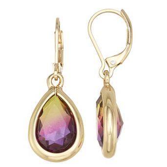 Nine West Gold-Tone Ombre Small Drop Earrings