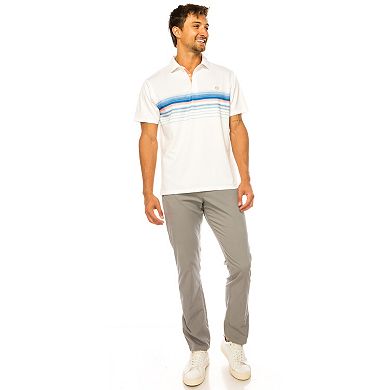 Men's Off the Tee FRANKIE Performance Polo with Striped Design