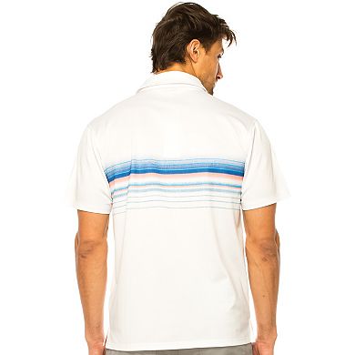 Men's Off the Tee FRANKIE Performance Polo with Striped Design