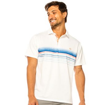 Men's Off the Tee FRANKIE Performance Polo with Striped Design