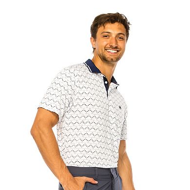 Men's Off the Tee FAIRWAY Performance Polo with Golf Print