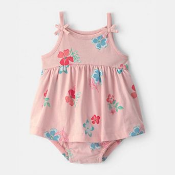 Baby Girl Carter's Floral Sleeveless Bodysuit Dress
