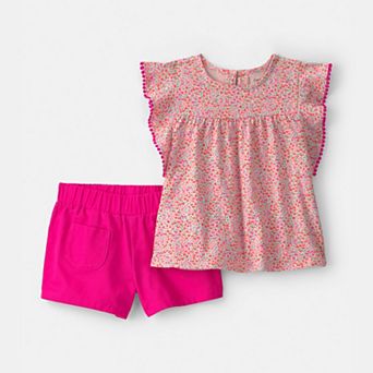 Toddler Girl Carter's 2 pc Floral Top & Short Set