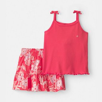 Toddler Girl Carter's 2 pc Floral Top & Skirt Set
