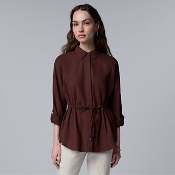 Women's Simply Vera Vera Wang Linen Tie Waist Tunic