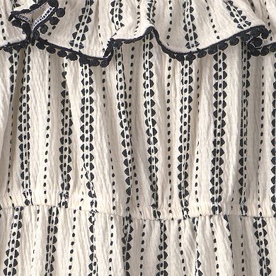 Toddler Girl Carter's Striped Ruffle Jumpsuit