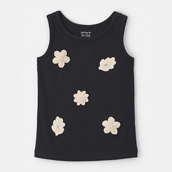 Toddler Girl Carter's Floral Embroidered Tank Top