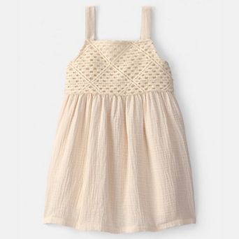 Toddler Girl Carter's Crochet Gauze Dress