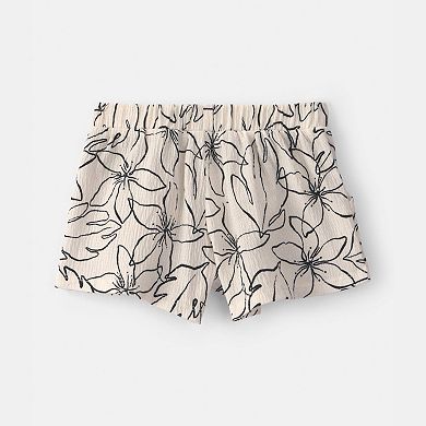 Toddler Girl Carter’s Floral Crinkle Shorts