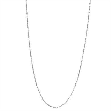 Jordan Blue Sterling Silver Adjustable Bead Necklace