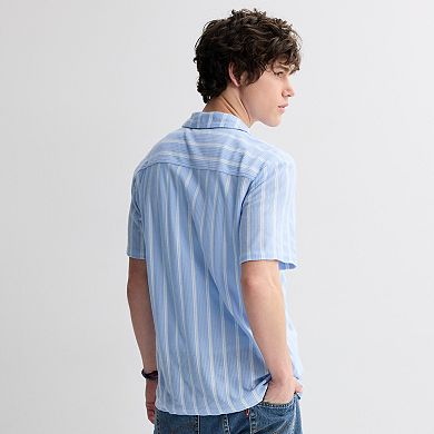 Men's Retrofit Short Sleeve Textured Camp T-Shirt