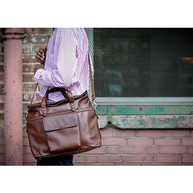 McKleinUSA EDGEFIELD 17-Inch Leather Roll-Top Laptop Briefcase