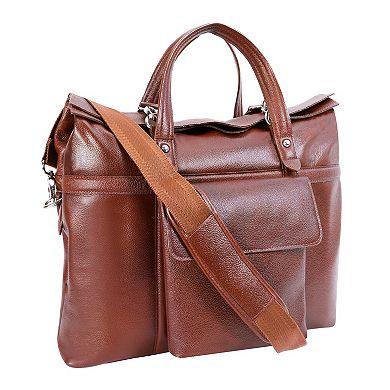 McKleinUSA EDGEFIELD 17-Inch Leather Roll-Top Laptop Briefcase