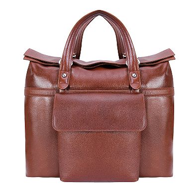 McKleinUSA EDGEFIELD 17-Inch Leather Roll-Top Laptop Briefcase